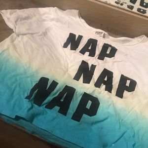 NWOT 2018 vs Pink crop Nap Nap Nap tee xs